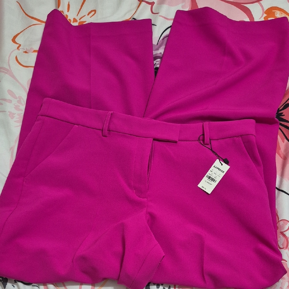 Express Fuchsia Pink Women's Trousers Size 12 Short NWT